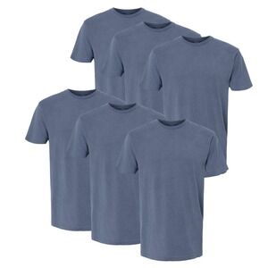 Bulk Lot 6 M&O Vintage Garment-Dyed Ring Spun Blank T-shirts - Blue Jean - XXL